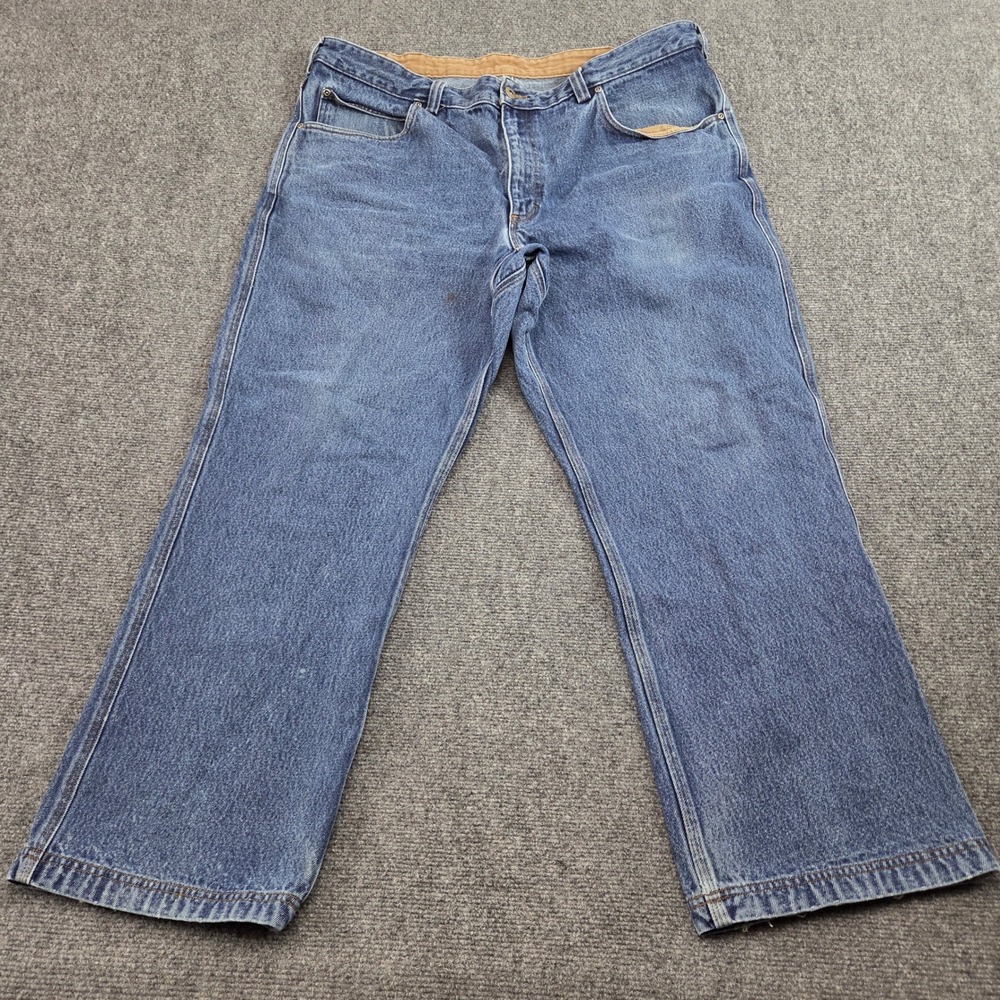 Duluth Trading Jeans Mens 42x30 Blue Denim Relaxed Fit Workwearβ Grunge Utility